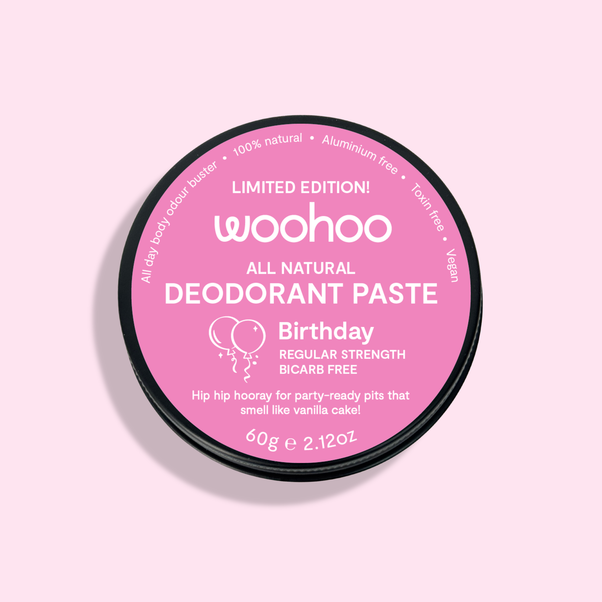 Woohoo Natural Deodorant Paste (Birthday) 60g