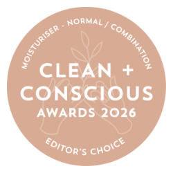 EDITOR'S CHOICE - Best Moisturiser for Normal/Combination Skin - Clean + Conscious Awards 2026