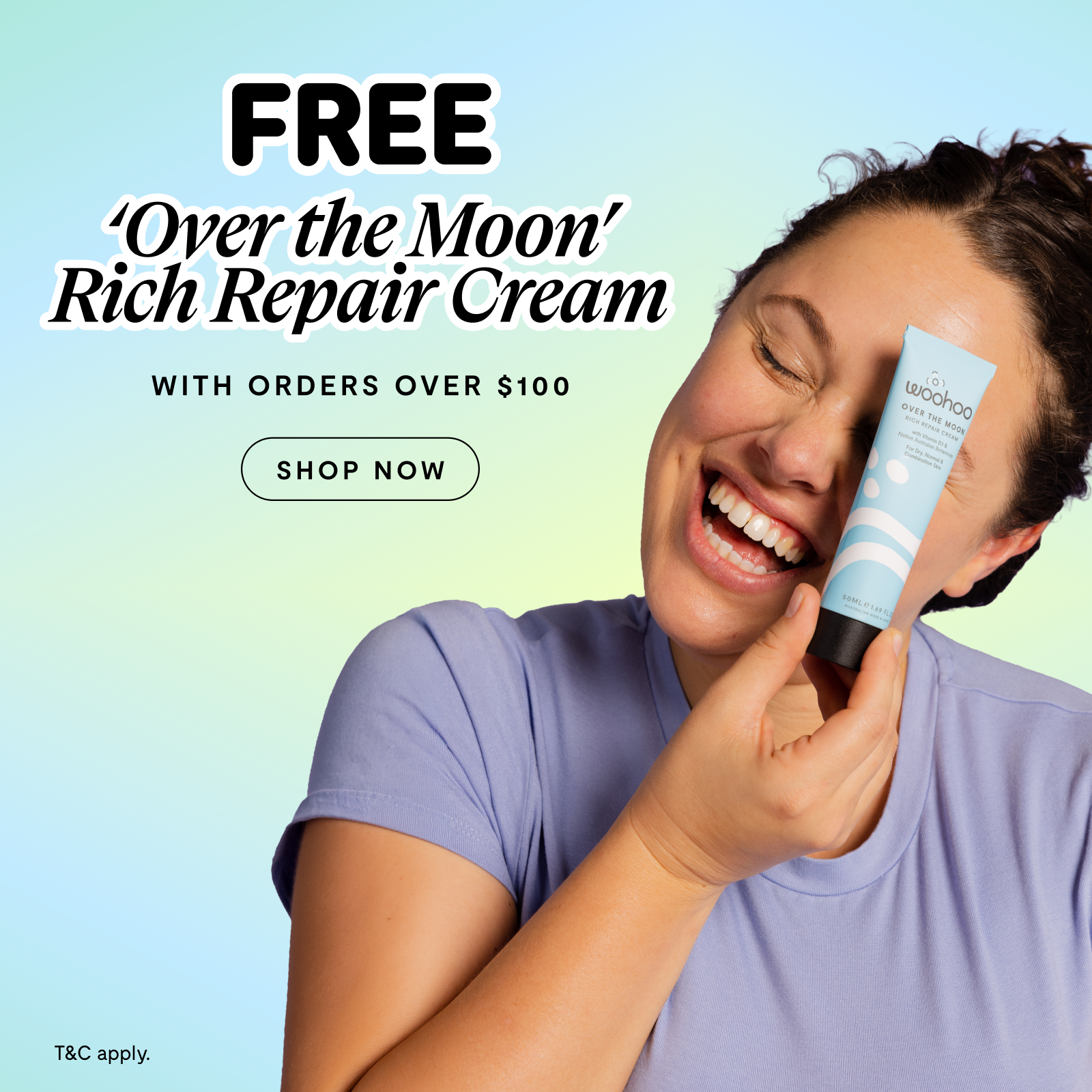 Free Moisturiser with orders over $100