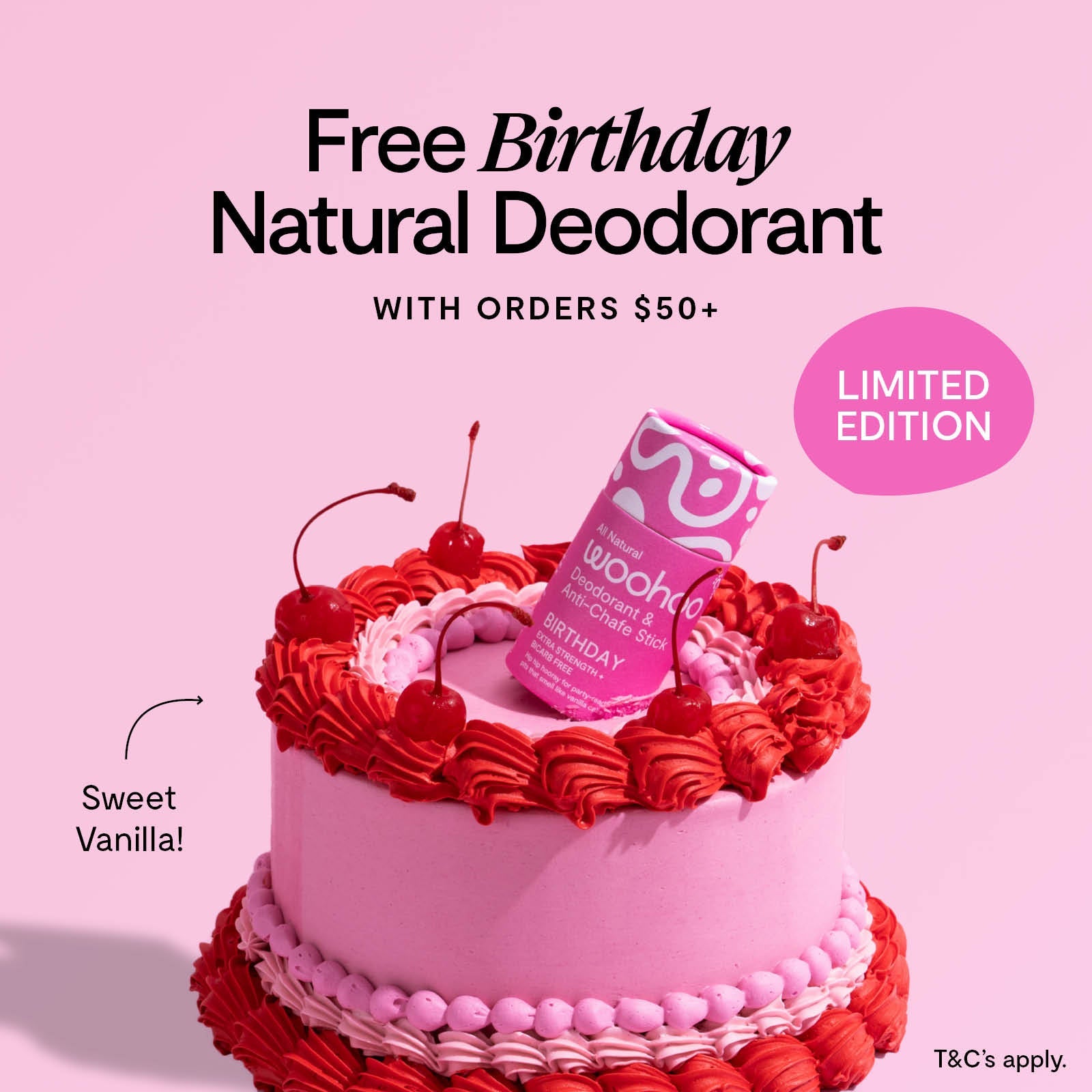 Free Natural Deodorant with orders $50+