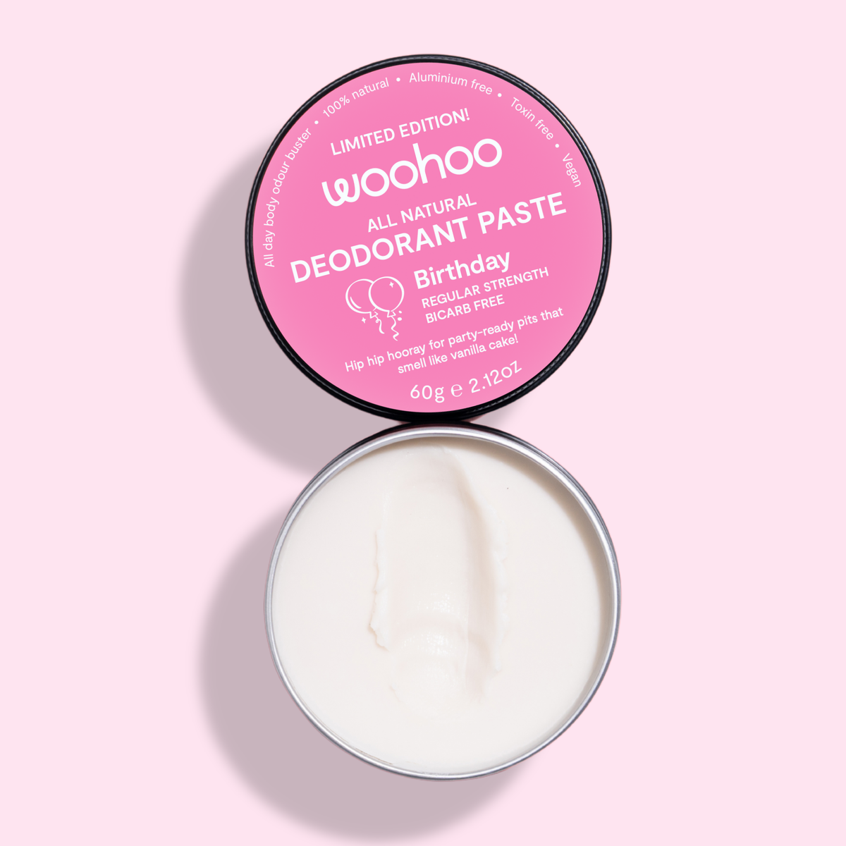 Woohoo All Natural Deodorant Paste (Birthday) 60g