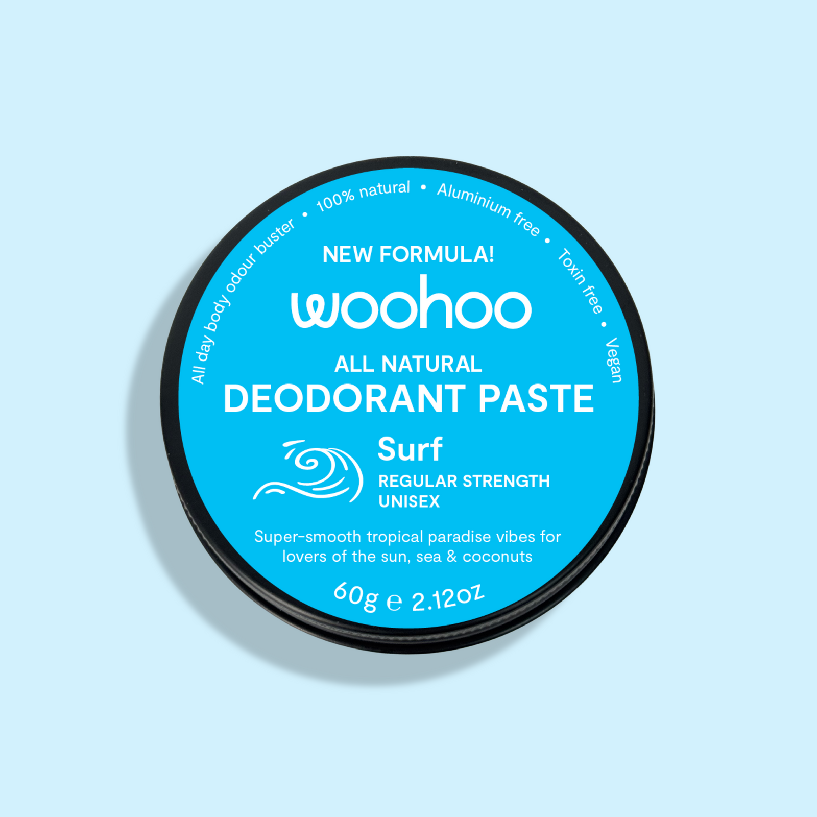 Woohoo All Natural Deodorant Paste (Surf) 60g - NEW FORMULA