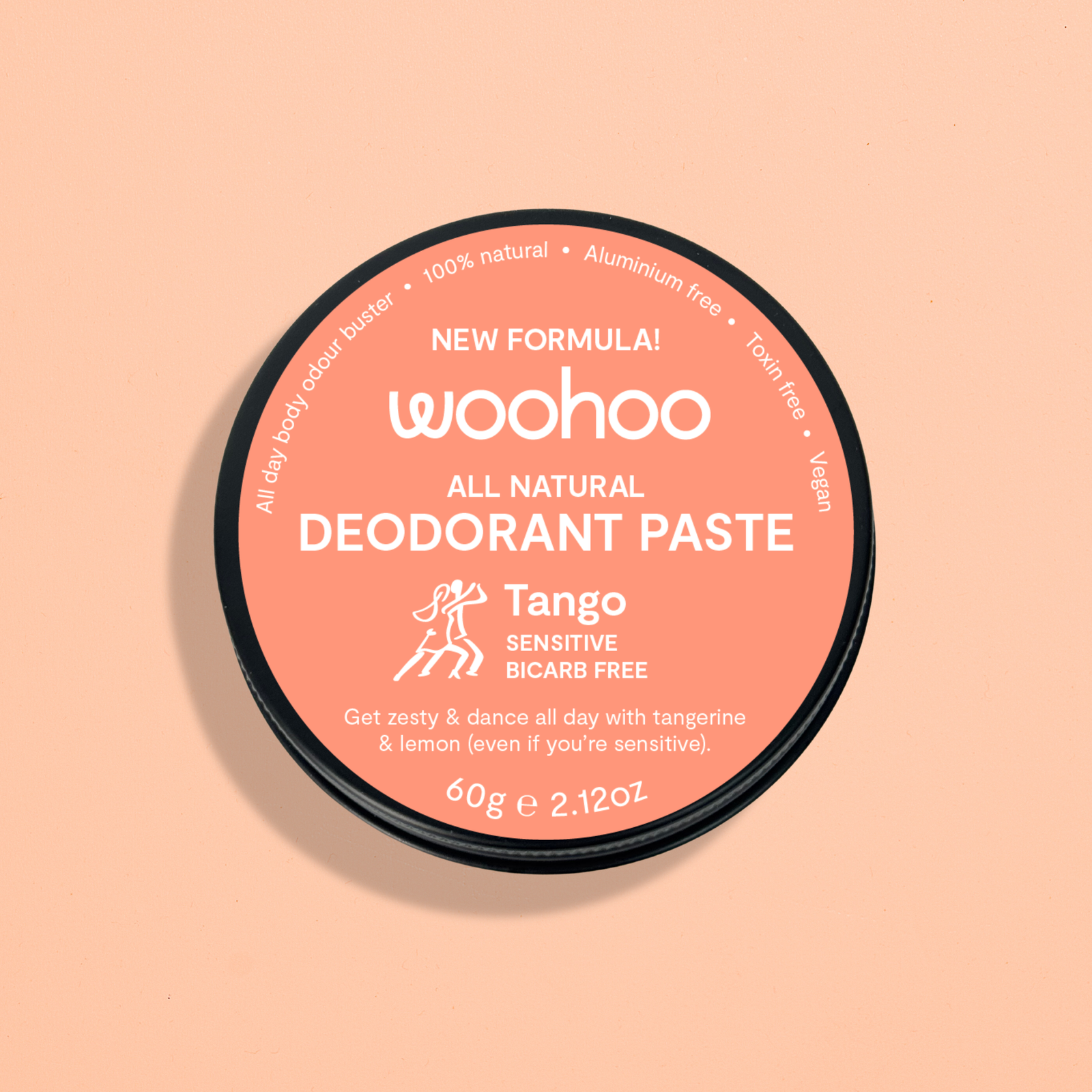 Woohoo All Natural Deodorant Paste (Tango) 60g - NEW FORMULA