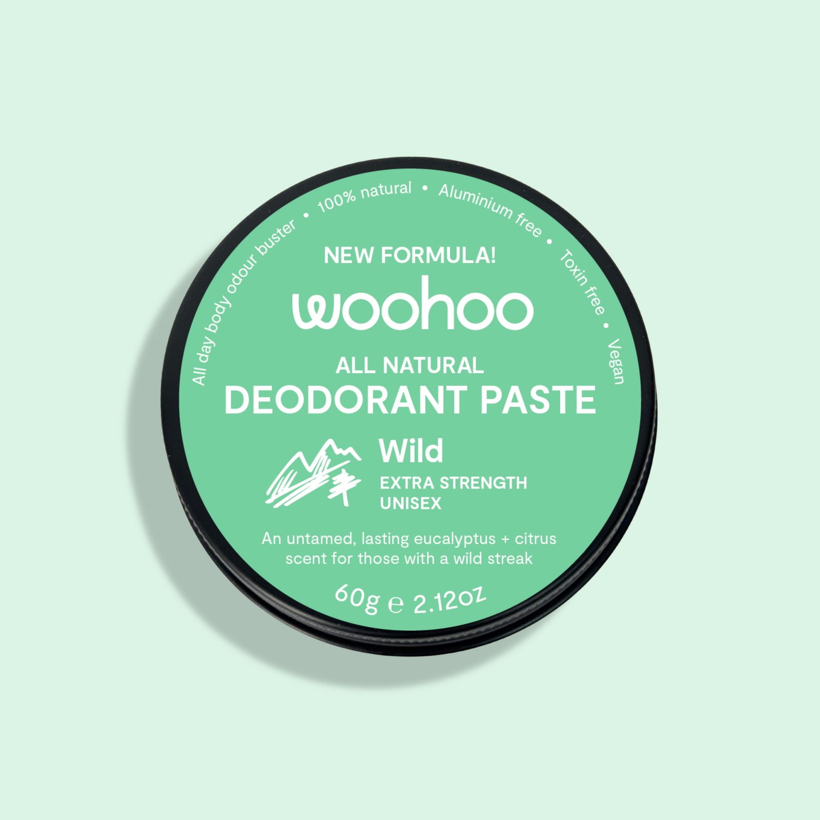 Woohoo All Natural Deodorant Paste (Wild) 60g - NEW FORMULA