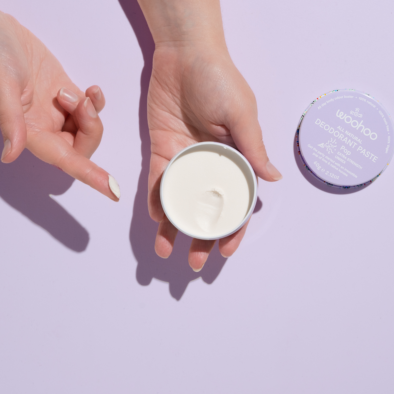 Woohoo All Natural Deodorant Paste (Pop) 60g - NEW FORMULA