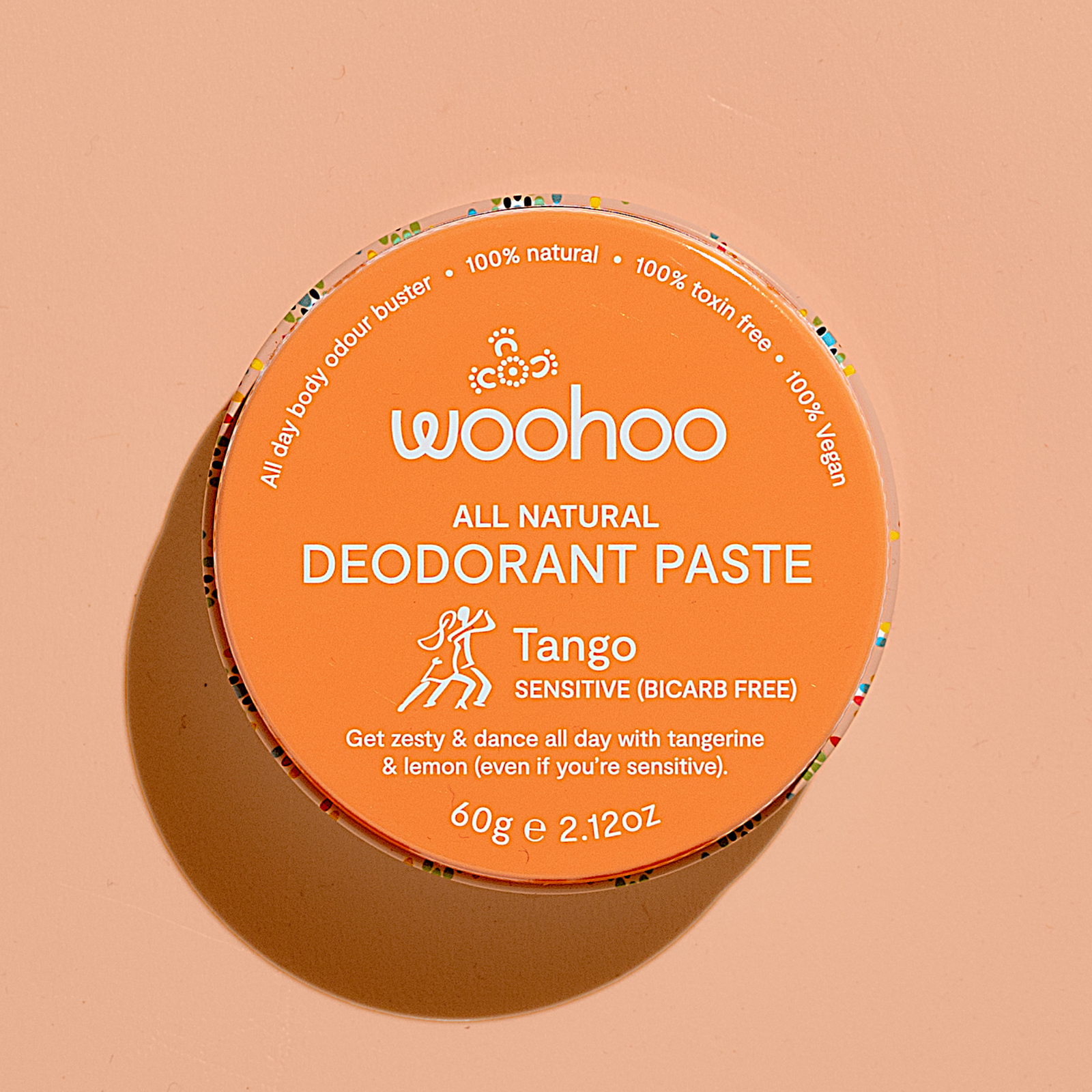 Woohoo All Natural Deodorant Paste (Tango) 60g - NEW FORMULA